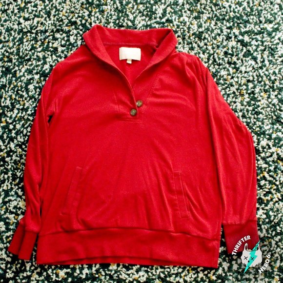 Banana Republic Other - Red Banana Republic high collar pull over